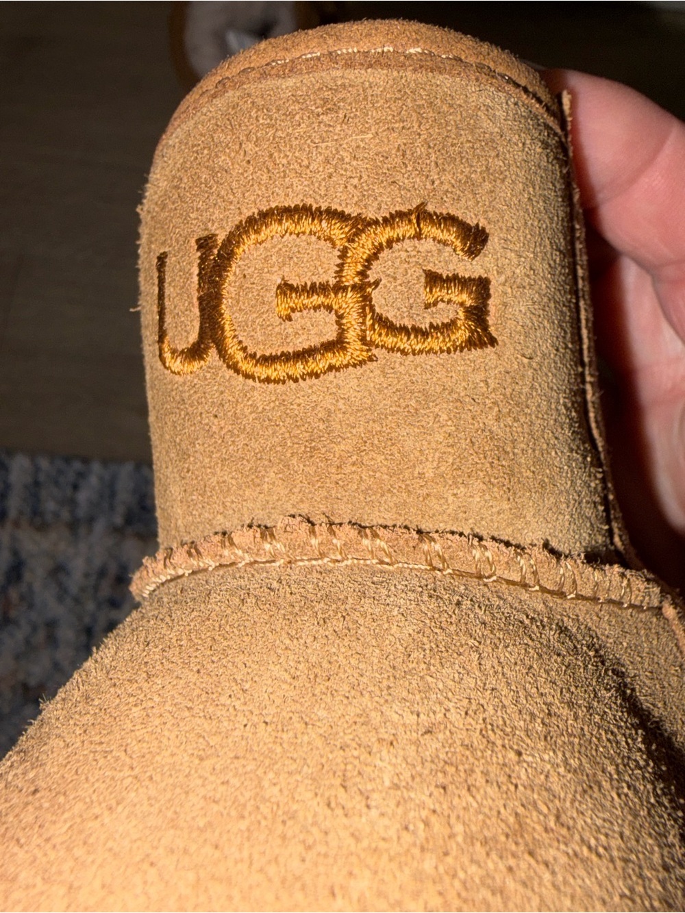 UGG Baby Jesse II Suede Bootie in the "Chestnut" colorway size 4/5 - Picture 2 of 7